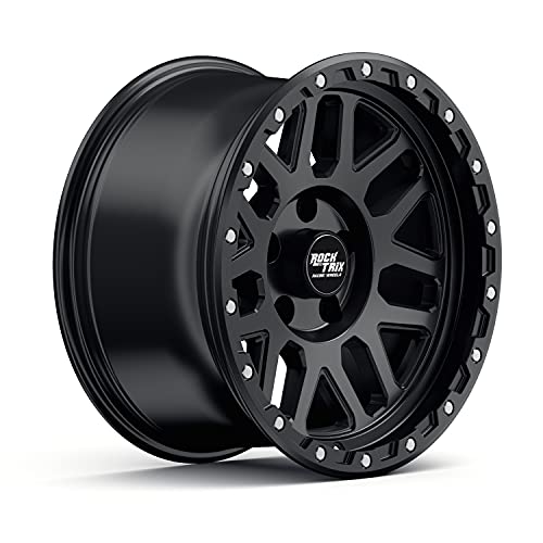 RockTrix RT110 20x9 Off-Road Wheels compatible with Toyota Tundra 2007-2021, Matte Black 5x150 Rims -12mm Offset for 33-35 Inch Tire Clearance, Fits Sequoia, Land Cruiser, And Fits Lexus LX570 - color: Matte Black, size: 20x9 -12mm offset