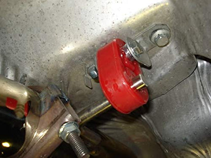 2 Hole Exhaust Hangers Upgrade EPDM Bushing Muffler Insulator Shock Absorbent Mount Bracket High-Density Muffler 12mm Hole (73mm x 47mm x 21mm) Universal Fit - Pack of 4 (Red) - color: RED