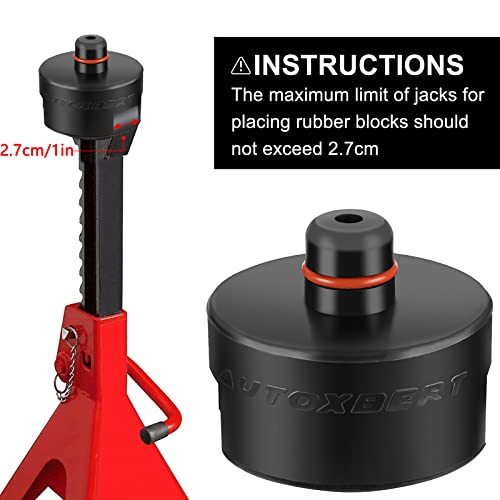 Dual-use Rubber Jack Pad Stand Adapter Fits Car Axle Jack Stands Floor Jack for Tesla Model 3 S X Y Rubber Battery Chassis Protection Lifting Support Pucks (Pack of 2) - size: 2Pcs (Pack of 2)