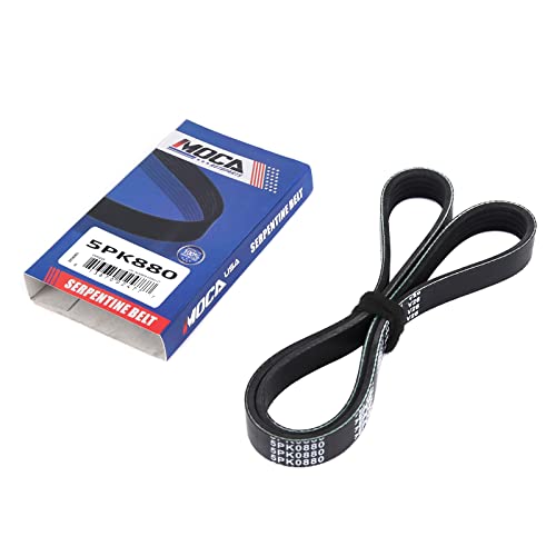 MOCA 5PK880 Serpentine Belt Fit 1990 for Honda Prelude 2.1L & 2013-2014 for Subaru Impreza 2.5L - size: 5PK880