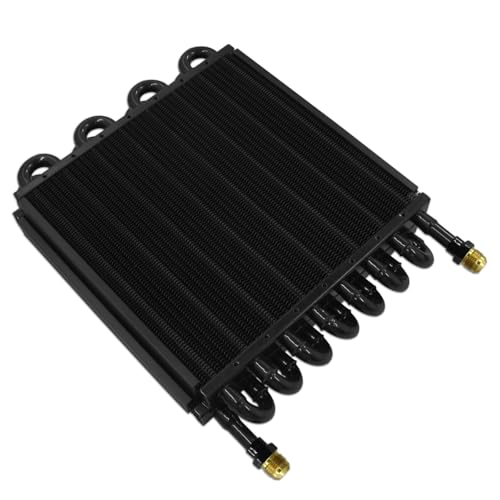 Transmission Oil Cooler Kit Fin Oil Cooler Kit (Black, 16 Pass) - color: Black, size: 16 Pass
