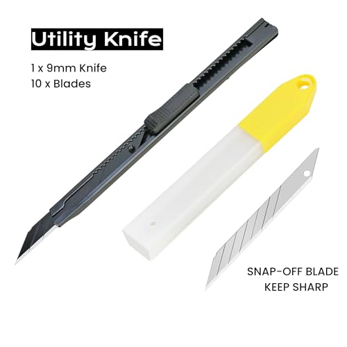 Car Wrap Application Kit Vinyl Wrap Tools for Vehicle Wrapping, Window Tint Film and PPF, with 8.3IN+4IN Vinyl Wrap Squeegee, Wrap Knife and 10pcs Blades, 7in1 Wrap Tuck Tools - color: SET E