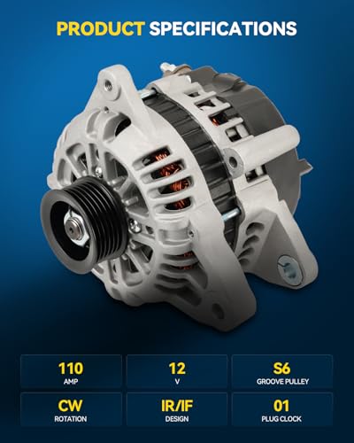 PHILTOP 110Amp Alternator Replacement for Hyundai Kia Sonata,11020N - size: 11020N