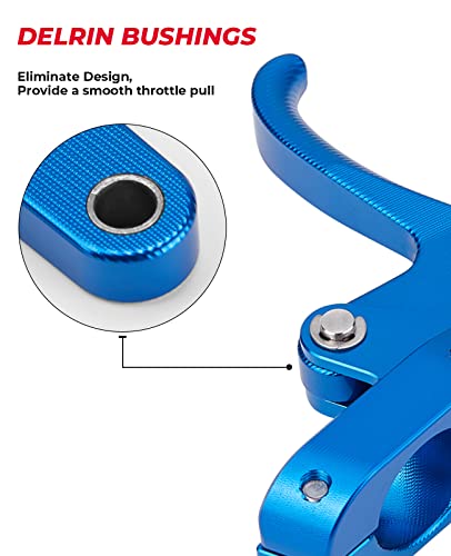 KEMIMOTO Finger Throttle Compatible with Wave Runner Jet Ski Sliver Blue Aluminum Alloy - color: Blue