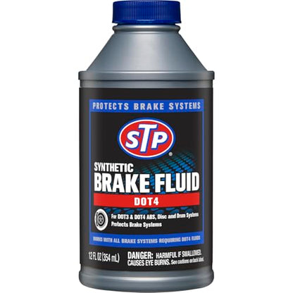 STP Synthetic Brake Fluid, Dot 4 Brake Fluid Protects_Brake Systems, ABS, Disc and Drum Systems, 12 Oz, STP (Pack of 6) - size: 12 Ounce (Pack of 6), style: Fluid