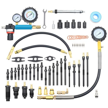46PCS Compression and Leakage Test with Dual-Scale Diesel Pressure Gauge