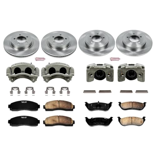PowerStop Replacement Brake Pad Rotor Caliper Kit Front & Rear KCOE2722
