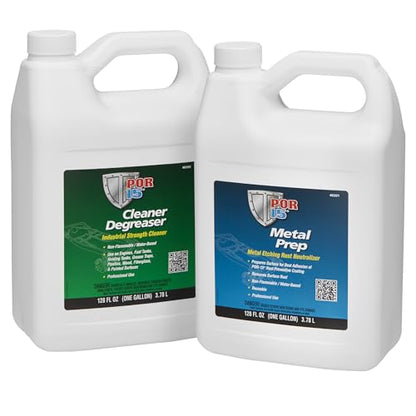 POR-15 Stop Rust Preparation System -Cleaner Degreaser and Metal Prep, Non-flammable and Water-based, 128 Fluid Ounces, 1-gallon each - size: 128 Fl Oz (Pack of 2)
