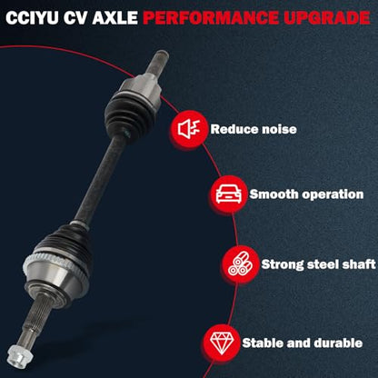 cciyu Rear Left CV Axle Shaft Assembly Fit for Ford Explorer 2002-2010 - size: 17-9957