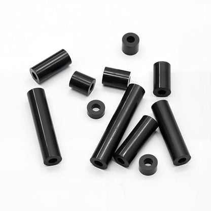 Exqutoo 270Pcs ABS Round Spacers ID 3mm, OD 7mm - color: Black/3.2mm,270Pcs