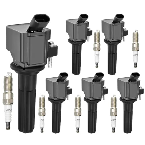 6 Packs UF497 Ignition Coil Pack with Spark Plugs Compatible with Buick Rainier 4.2L Chevrolet Colorado/Trailblazer for GMC Canyon/Envoy 2.9 3.7L 4.2L 2006 2007# 12619472 12496547 12496574 - size: UF497