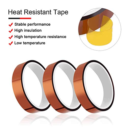 Viaky 3 Rolls High Temperature Tapes, 4/5''*108ft Heat Resistant Tape - color: Brown