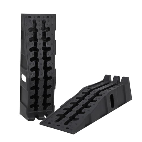 Heavy Duty Low Profile Vehicle Service Ramp – 12,000 LB Capacity Car Ramp for Oil Change & Maintenance, 6.7" Lift, Non-Slip Surface, Portable, 2-Pack – Ideal for Trucks, SUVs, Cars