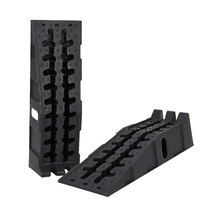 Heavy Duty Low Profile Vehicle Service Ramp – 12,000 LB Capacity Car Ramp for Oil Change & Maintenance, 6.7" Lift, Non-Slip Surface, Portable, 2-Pack – Ideal for Trucks, SUVs, Cars