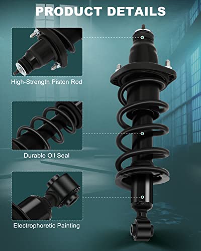 AUTOMUTO Front and Rear Strut Spring Assembly for Honda Civic 2001-2005 - size: 4 Pieces Front/Rear Spring Assembly