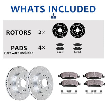 Acinoparts Front Brake Kit for Toyota Sienna Highlander Lexus RX350 - size: HMBK20602