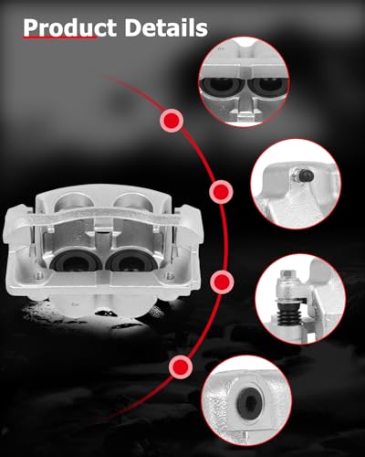 cciyu Front Left Disc Brake Caliper Assembly With Bracket 18B4861 - size: Front Left[18B4861]