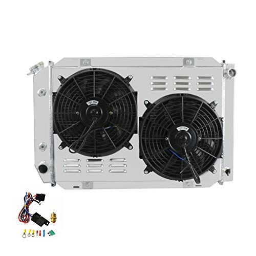 ALLOYWORKS 3 Row Core Aluminum Radiator+ Shroud Fan+ Relay Fits for 1979-1993 Ford Mustang LX GT SVT 87 88 89 90