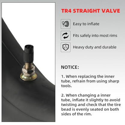 AR-PRO (2-Pack) 80/100-12 Dirt Bike Inner Tubes with TR4 Straight Valve, Replacement Standard Motorcycle Inner Tube 2.75/3.00-12 Heavy Duty, Compatible with Honda CRF70F/XR70, Yamaha TTR 90, and More - size: 2.75/3.00-12" (80/100-12), TR4 Valve