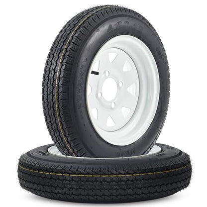 GarveeTech 2PCS 4.80-12 4.80x12 480-12 Trailer Tires with 12 inch Rims, 2 Pack 4.80 12 Tires 4 Lug on 4 inch, Center Bore 2.83", 6PR, Muti Function Lawn Mower Tire & Tractor Turf Tire & Boat Tire - size: 4.80-12, style: 4 lug
