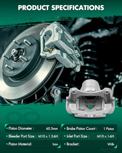 SCITOO 18B4911A(Front Passenger Side) Brake Caliper With Bracket - size: Front Passenger[18B4911A]