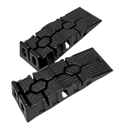 Portable Plastic Car Ramps - 6600Lbs Capacity Non-Slip Low Profile Car Ramps for Oil Changes,Vehicle Ramps for Tire Replacement & Chassis Maintenance-SUV/Pickup/Sedan,2-Pack.