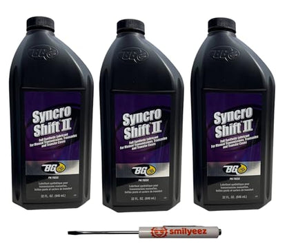 Smilyeez Listing for BG Syncro Shift II PN 792 with Pocket Screwdriver (3 Bottles) Synthetic Gear Lubricant - Fluid for Manual Transmissions and Trans-Axle - size: 3 Pack