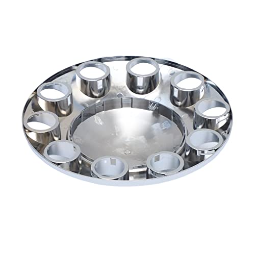 ABS Plastic Chromed Hubcaps Front and Rear Wheel Axle Cover Set with 33mm Thread-On Lug Nut Covers for Semi Trucks (Dome) - color: Dome