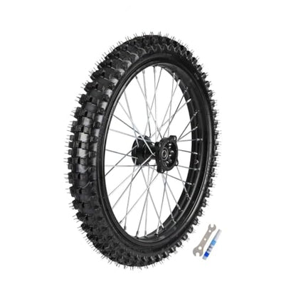 19" Front Wheel Assembly – 70/100-19 Knobby Tire & Inner Tube with 1.6x19 Steel Rim, 15mm & 12mm Bearings for Pit Dirt Bike, Motorcycle, Motocross SSR Taotao DBX1 Apollo Z20 Max (Front) - size: Front