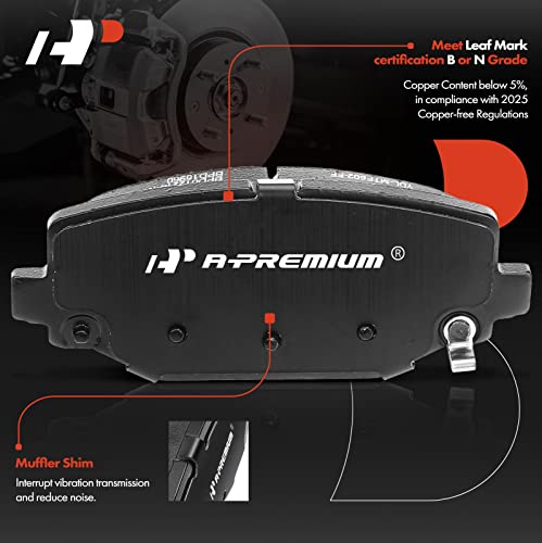 A-Premium 12.91 inch (328mm) Rear Solid Brake Rotors and Ceramic Pads Kit - style: Rear Solid