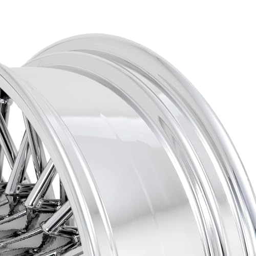 TOFR 16x5.5 Fat Spokes Rear Wheel Rim For Harley Touring Baggers 2009-2025 - color: Chrome, size: Rear:16x5.5