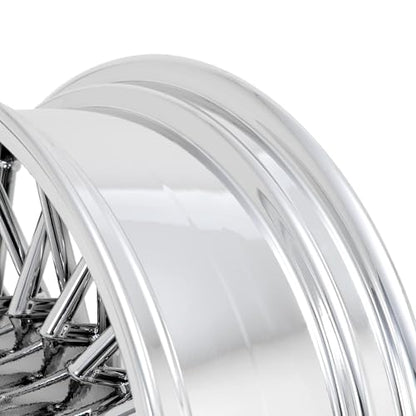 TOFR 16x5.5 Fat Spokes Rear Wheel Rim For Harley Touring Baggers 2009-2025 - color: Chrome, size: Rear:16x5.5