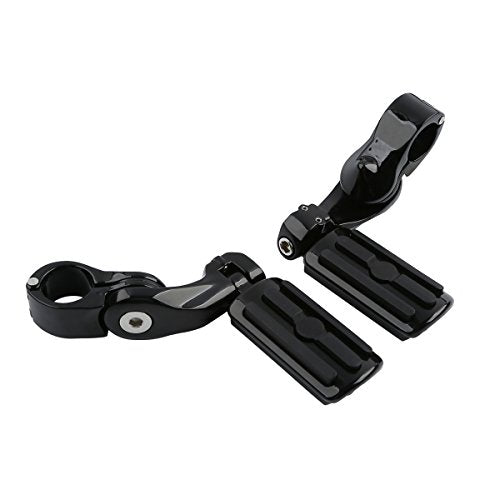 TCT-MOTORPARTS Engine Guard Highway Crash Bar & Highway Foot Pegs Fit For Harley Road King Street Glide Electra Glide Road King 1997-2008 - color: Black Engine Crash Bar+Footpegs #2