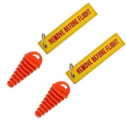 0.6"-1.5" Wash Plugs, Mufflers Exhaust Silencer Motorcycle Dirt Bike,Orange - color: Orange