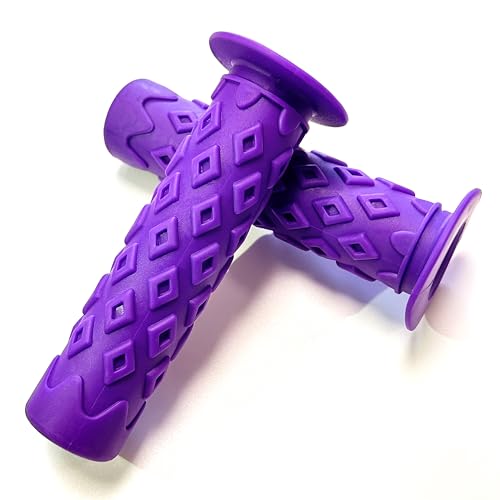 Bike Grips Bicycle Handlebar End Grips Replacement Handle Bar Grips Non-Slip Soft Rubber Protector for Mountain Bike Tricycle Wheel Chair - color: PURPLE