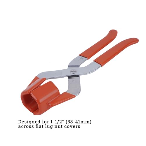 Steel Lug Nut Cover Puller, Heavy Duty Puller for 1-1/2" Across Flat Lug Nut Covers, Zinc Plated - size: 1-3/7"