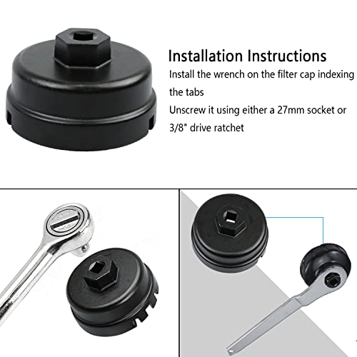 Oil Filter Wrench Removal Tool for 1.8L 4 Cylinder Engine