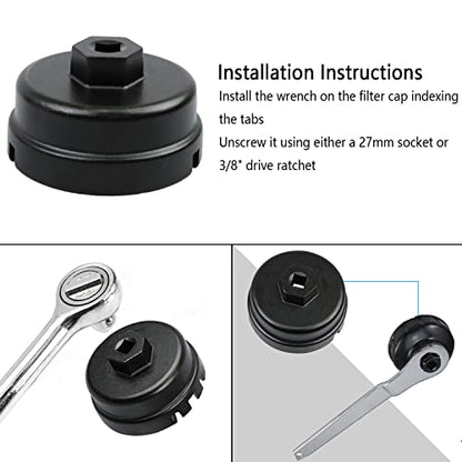 Oil Filter Wrench Removal Tool for 1.8L 4 Cylinder Engine