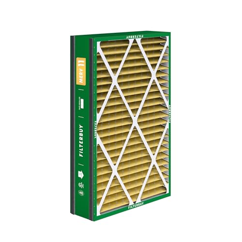 Filterbuy 16x25x5 Air Filter MERV 11 Pet & Allergy Defense (2-Pack) - size: 16x25x5 (Actual: 15.63 x 24.13 x 4.88)