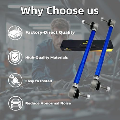 9.84-11.81'' 250-300 mm M10 Front Adjustable Aluminum Sway Bar Links Kit - size: 250-300 M10 Front