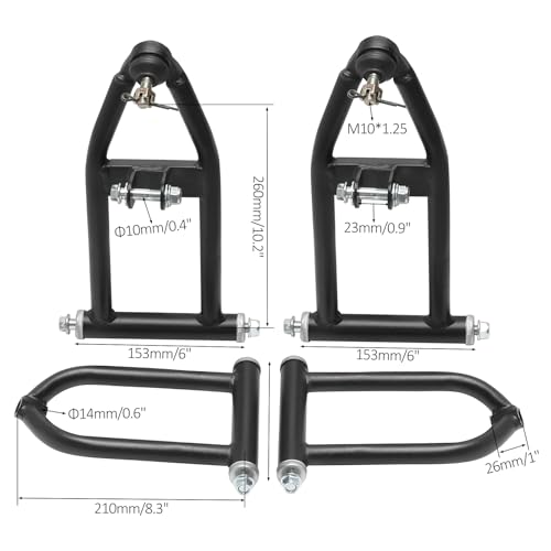 Complete Front Suspension Steering Kit for ATV Quad Go Kart Buggy Trike 4 Wheelers 50cc 70cc 90cc 110cc 125cc 150cc – Upper & Lower A-Arms, Spindles, Tie Rod Ends, and Shock Mount Brackets Set