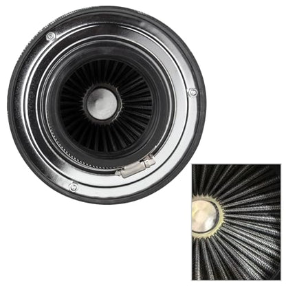 Catekro High Flow 3'' Cold Air Intake Filter, Washable & Reusable, Black