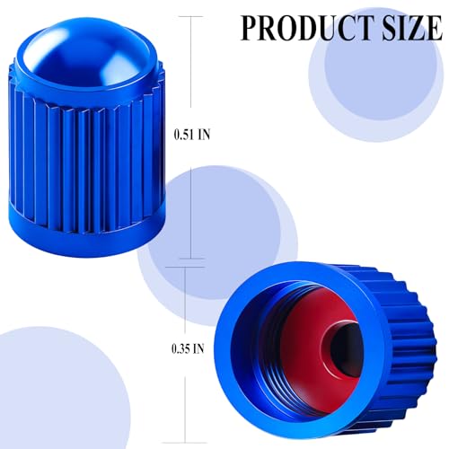 30PCS Tire Valve Stem Caps, Corrosion Resistant, with O Rubber Ring, Airtight Seal Heavy Duty Dustproof Tire Valve Stem Covers for Cars, SUV, Trucks, Bikes, Motorcycles, Bicycles(Blue) - color: Blue, size: 30 pcs