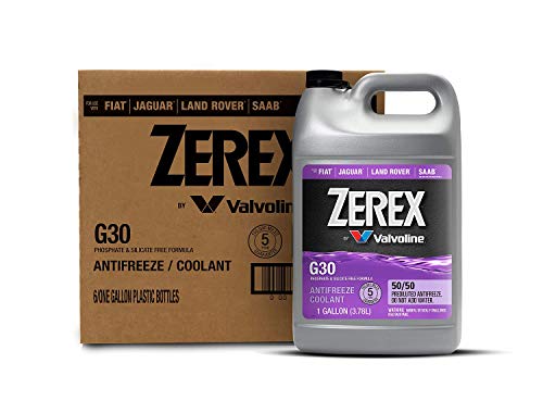 Zerex G30 Phosphate and Silicate Free 50/50 Prediluted Ready-to-Use Antifreeze/Coolant 1 GA, Case of 6