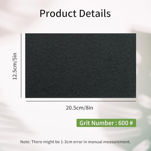 8" x 5" Scuff Pads, 5Pcs General Purpose Sanding Hand Pads - Very Fine Grade - 7447 Paint Primer Prep Adhesion Scratch for for Scuffing, Scouring, Polishing(600 Grit, 5 PCS) - color: 600 Grit, size: 5 PCS