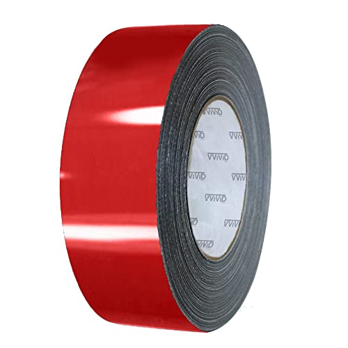 VViViD Gloss Vinyl Detailing Wrap Tape 2 Inch x 20ft DIY Roll (Gloss Red) - color: Gloss Red