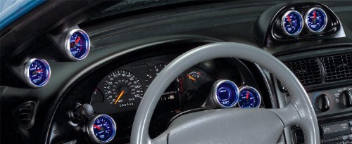 Auto Meter 10001 Gauge Works Dual Gauge Dash Pod, Black