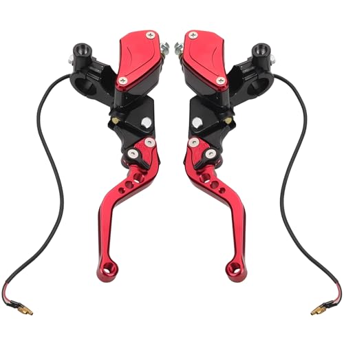 7/8" 22mm Motorcycle Brake Lever Clutch Master Cylinder Lever Set - color: Red