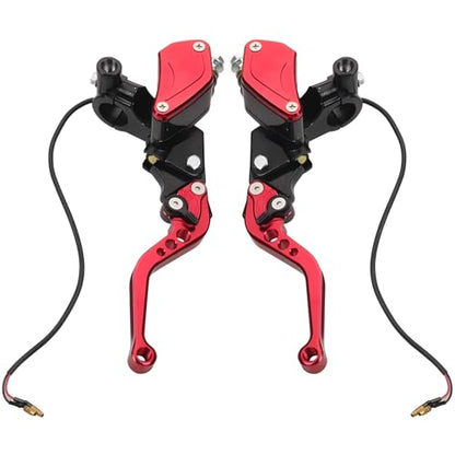 7/8" 22mm Motorcycle Brake Lever Clutch Master Cylinder Lever Set - color: Red