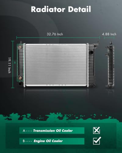 SCITOO Engine Cooling Radiator compatible with Chevrolet for GMC S10 Sonoma - size: 1531